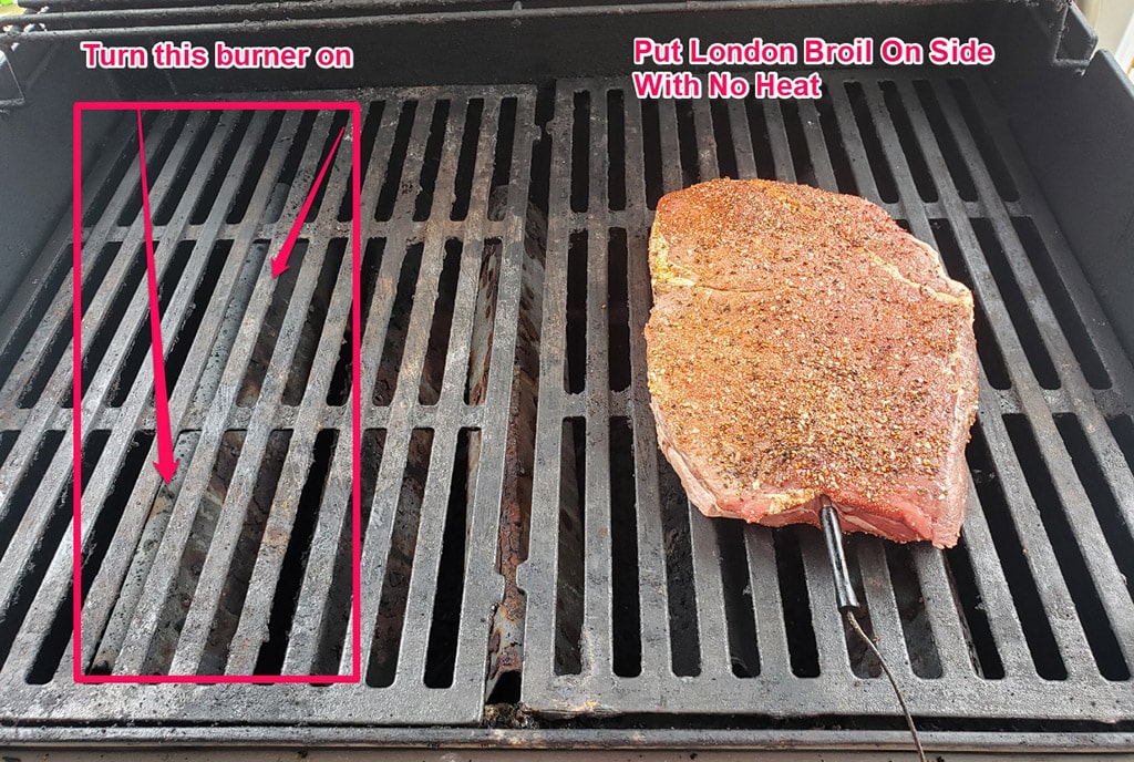 london broil indirect grilling propane