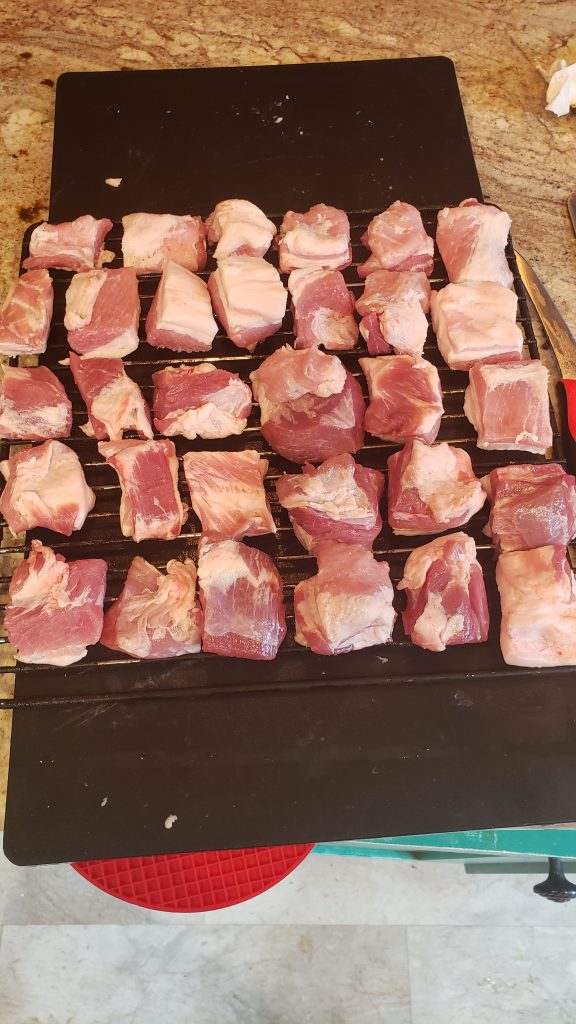 Pork Belly Burnt Ends Cut Into Cubes