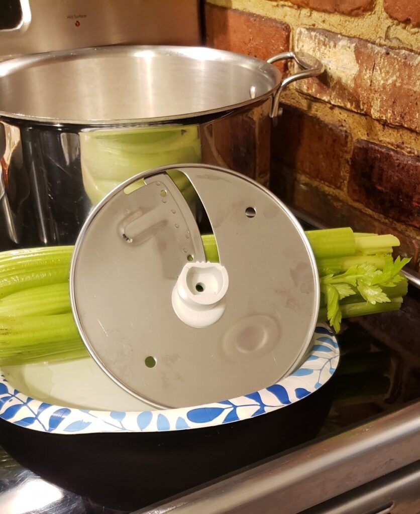 Celery + Food Processor Blade